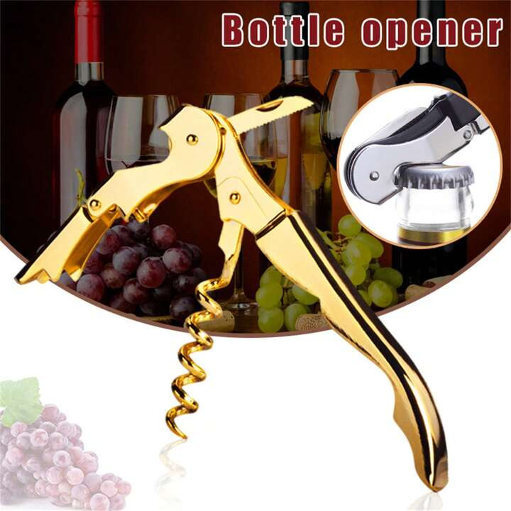1pc/3pcs/5pcs Gold Plated Corkscrew Double Hinge Waiters Wine Key Bottle Opener Party Bottle Open... | SHEIN