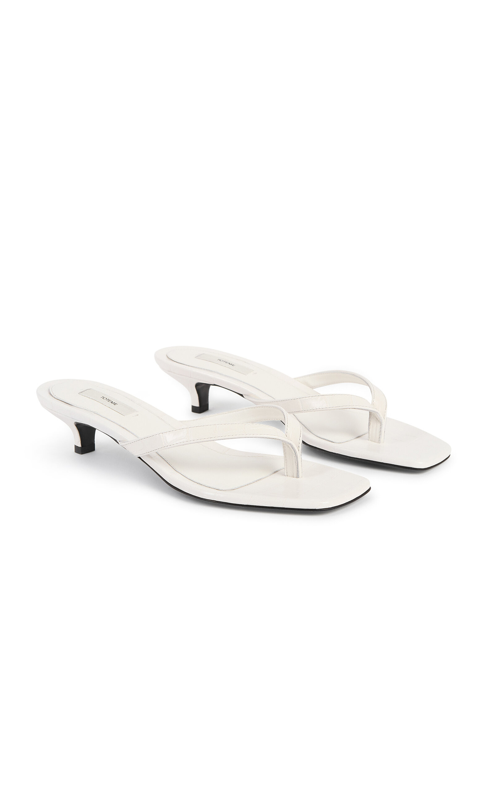 Croc-Embossed Leather Flip-Flop Sandals | Moda Operandi (Global)