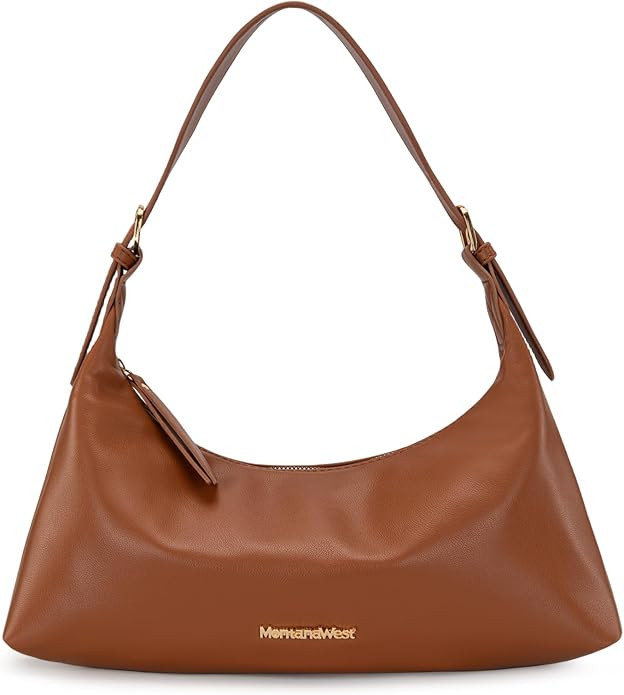Montana West MEDIUM Shoulder Purses for Women Crescent Hobo Bags Trendy Purses | Amazon (US)