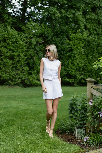 Cabana Short Linen - Shell Pink | Julia Amory