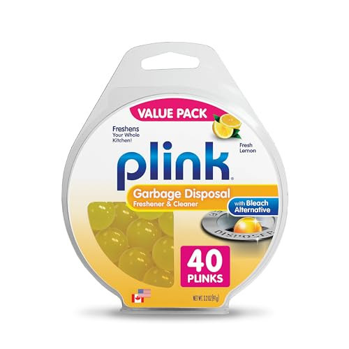 Plink Garbage Disposal Cleaner, Freshener & Odor Removing Balls, Easy to Use, Fresh Lemon Scent, 40 Count | Amazon (US)