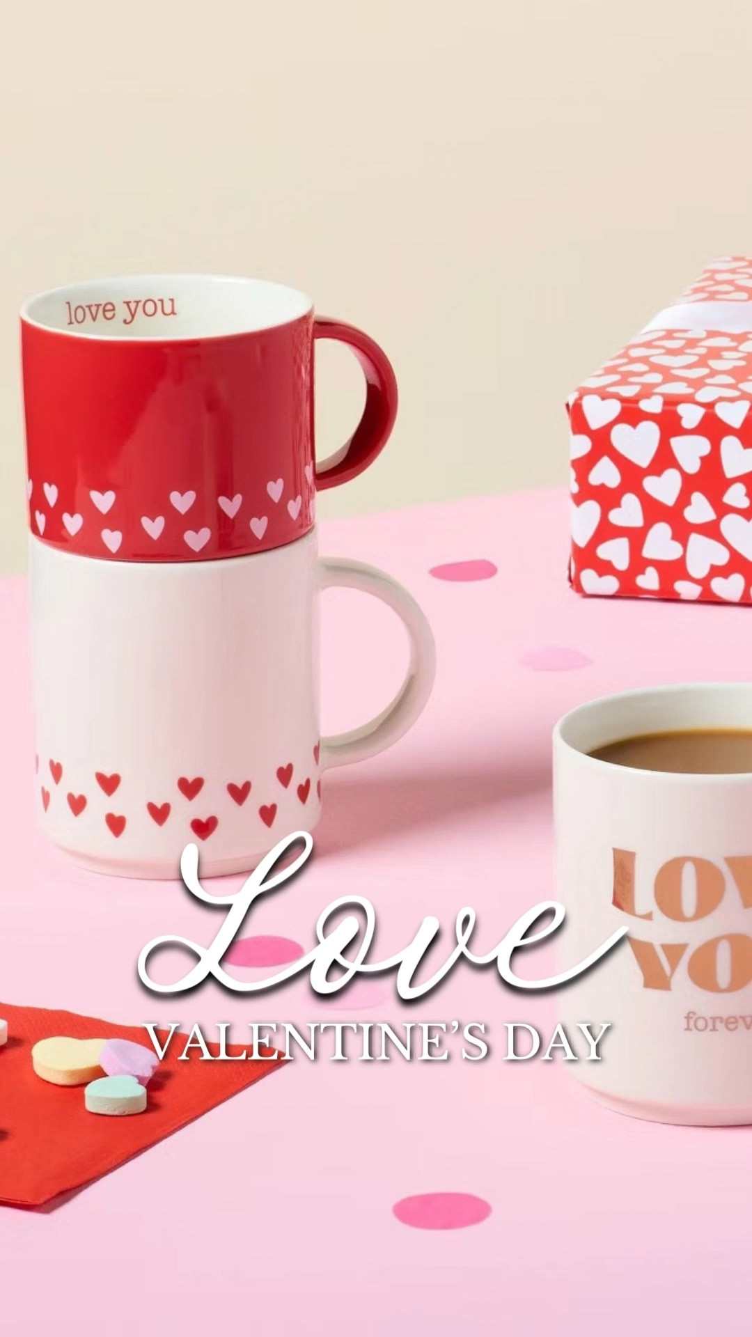 Valentine
valentines day 
Valentines day gifts 
valentines day decor 
Be my valentine 

Valentine’s Day stacking mugs ❤️ love these perfect-for-gifting heart adorned coffee mugs! So cute! 🥰

Target 
Target Valentine’s Day 
Valentine’s Day gift 
Valentine’s Day gift ideas 

#LTKmomlife #LTKHome #LTKSeasonal #LTKfoodie