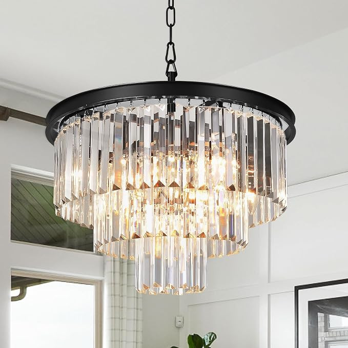 7 Lights Modern Contemporary Crystal Chandeliers Lights Pendant Ceiling Chandelier Lighting Fixtu... | Amazon (US)