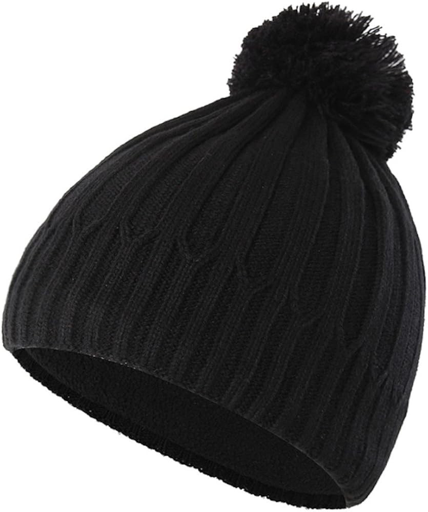 Toddler Boys Kids Knit Winter Hat Warm Fleece Lined Skull Beanie Hat | Amazon (US)