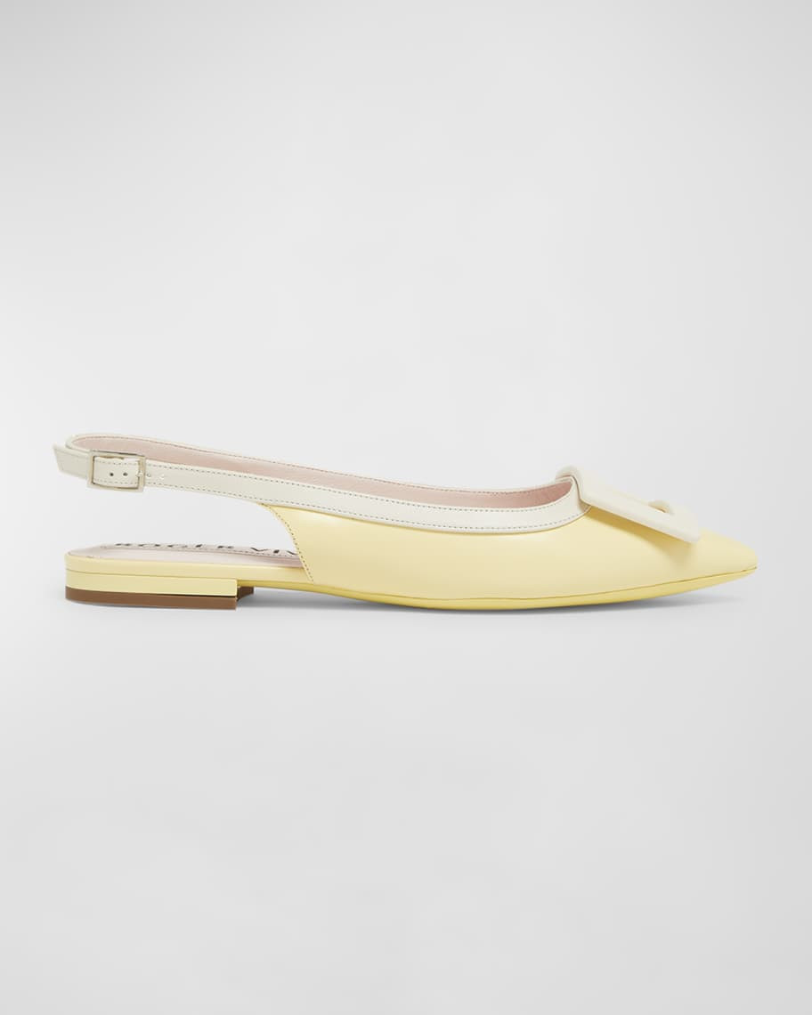Roger Vivier Grommettine Bicolor Slingback Ballerina Flats | Neiman Marcus