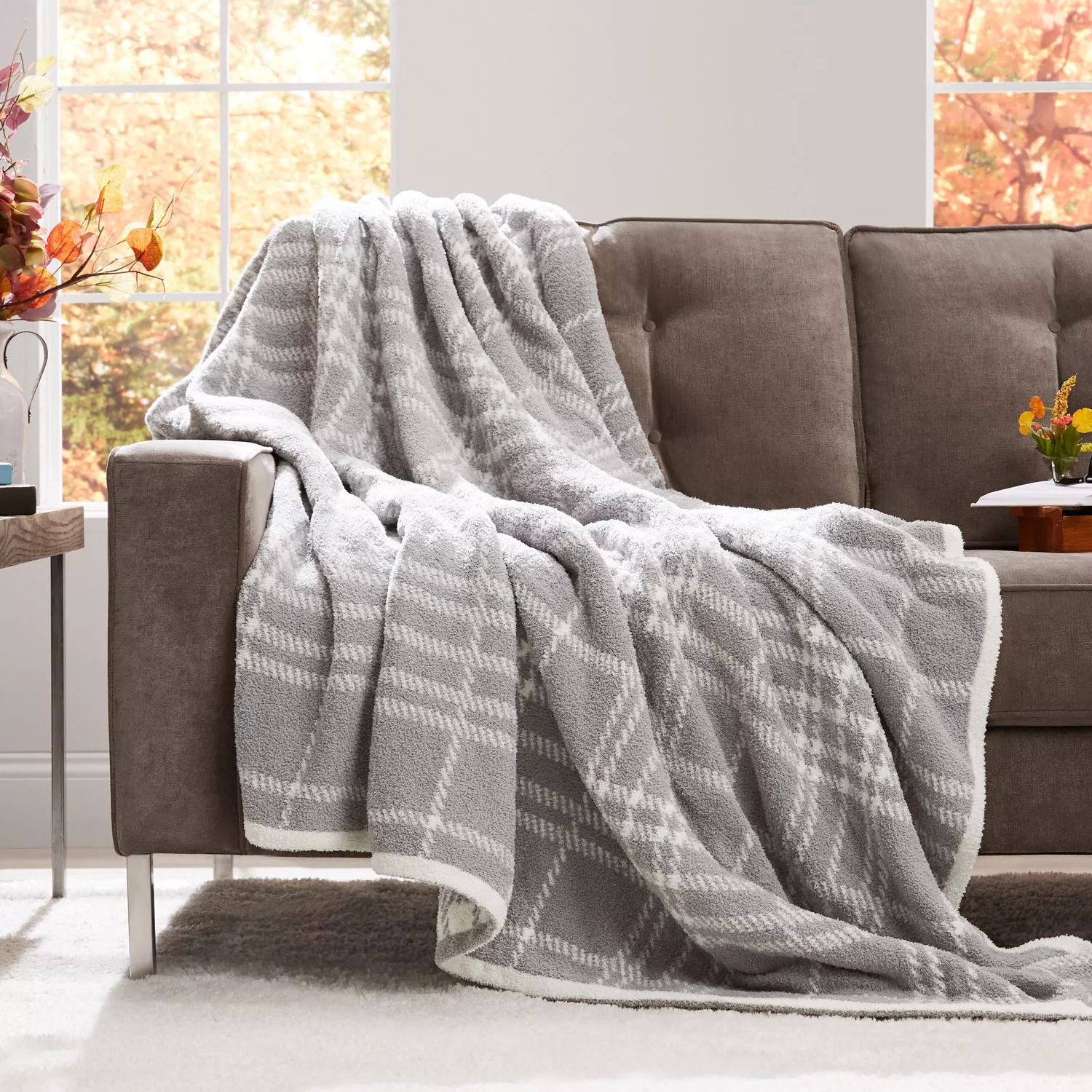 Member’s Mark Luxury Premier Collection Cozy Knit Quinn Plaid Throw (Assorted Colors) | Sam's Club