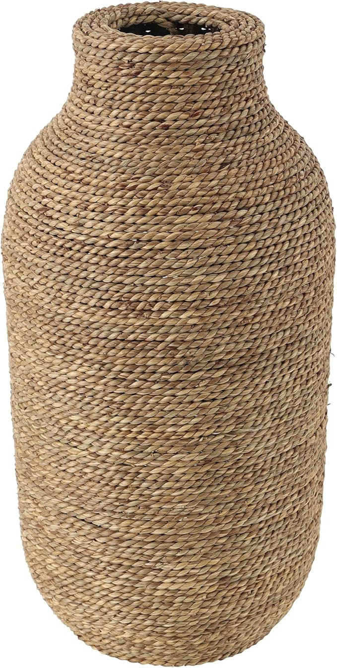 Deco 79 Seagrass Handmade Decorative Vase Wrapped Centerpiece Vase, Vase for Home Decoration 10" ... | Amazon (US)