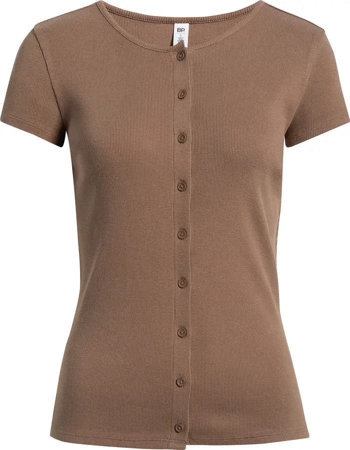 Short Sleeve Rib Knit Cardigan | Nordstrom