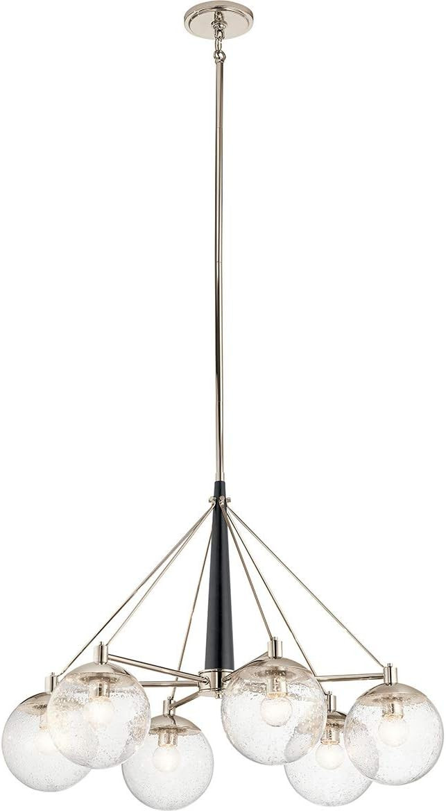 Kichler 44269PN Contemporary Modern Six Light Chandelier from Marilyn Collection in Polished Nick... | Amazon (US)