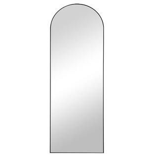 PexFix 22 in. x 65 in. Modern Arched Framed Black Full-Length Leaning Mirror for Bathroom Bedroom... | The Home Depot