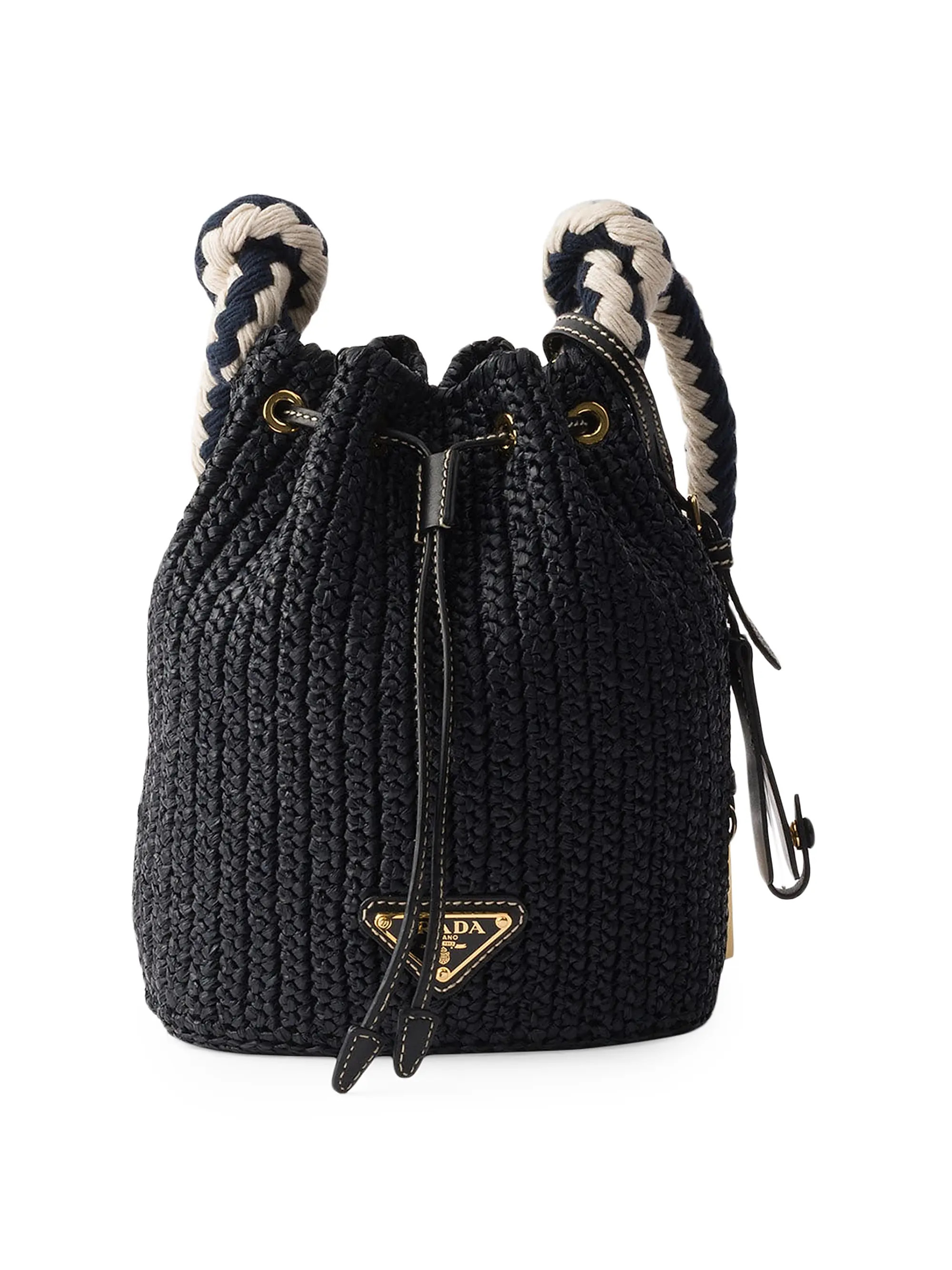 Prada Crochet Mini Bucket Bag | Saks Fifth Avenue | Saks Fifth Avenue
