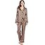 Serenedelicacy Women's Satin Pajama Set Long Sleeve Button Down Sleepwear 2-Piece Striped Silky P... | Amazon (US)