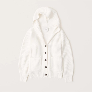 Hooded Chenille Cardigan | Abercrombie & Fitch (US)