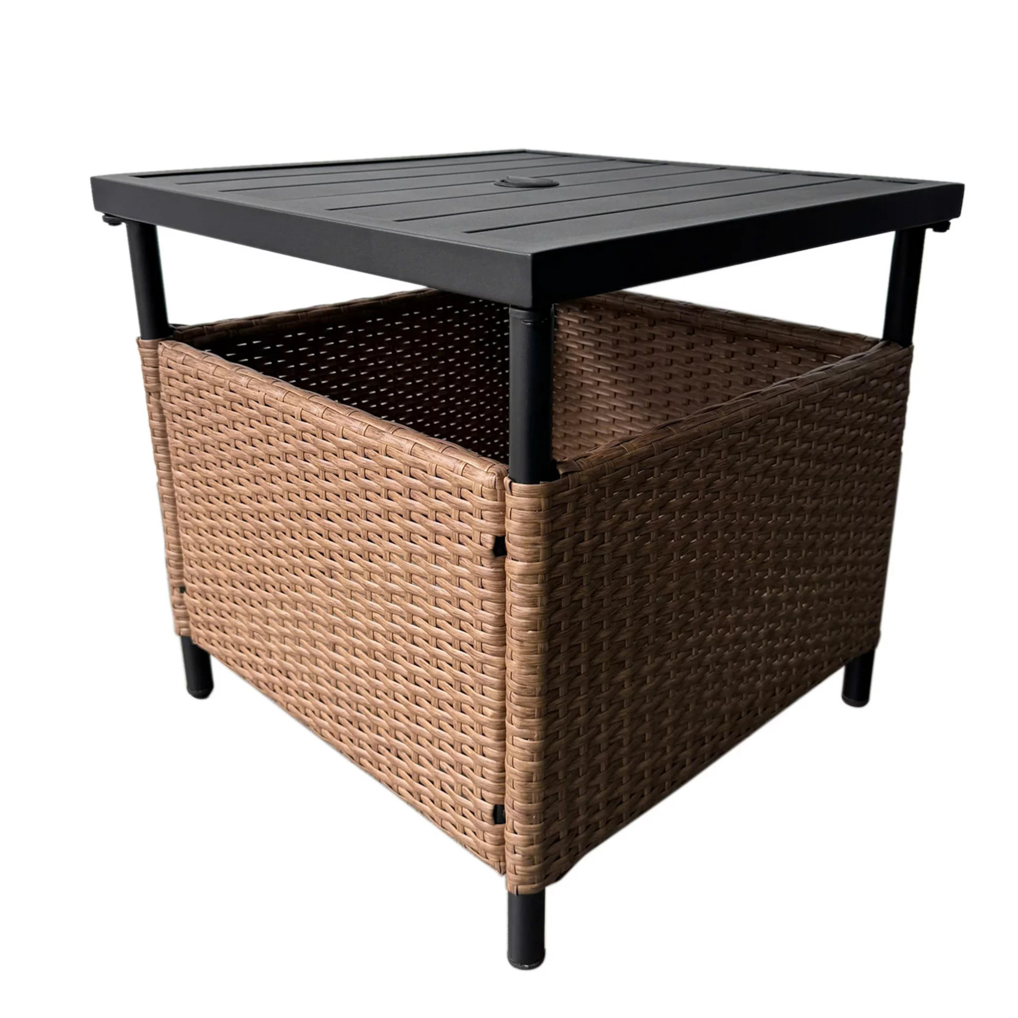 Sonoma Goods For Life® Benton Wicker Outdoor Umbrella Side Table | Kohl's