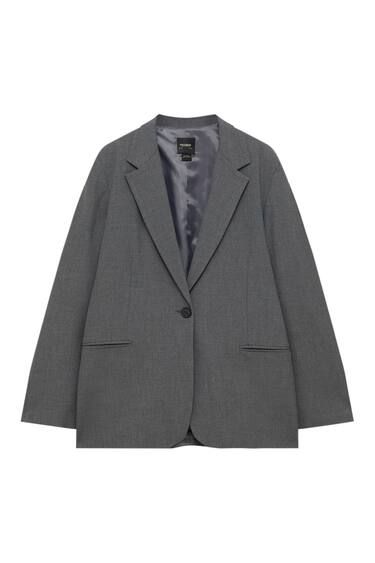 BASIC BUTTONED BLAZER | PULL and BEAR UK