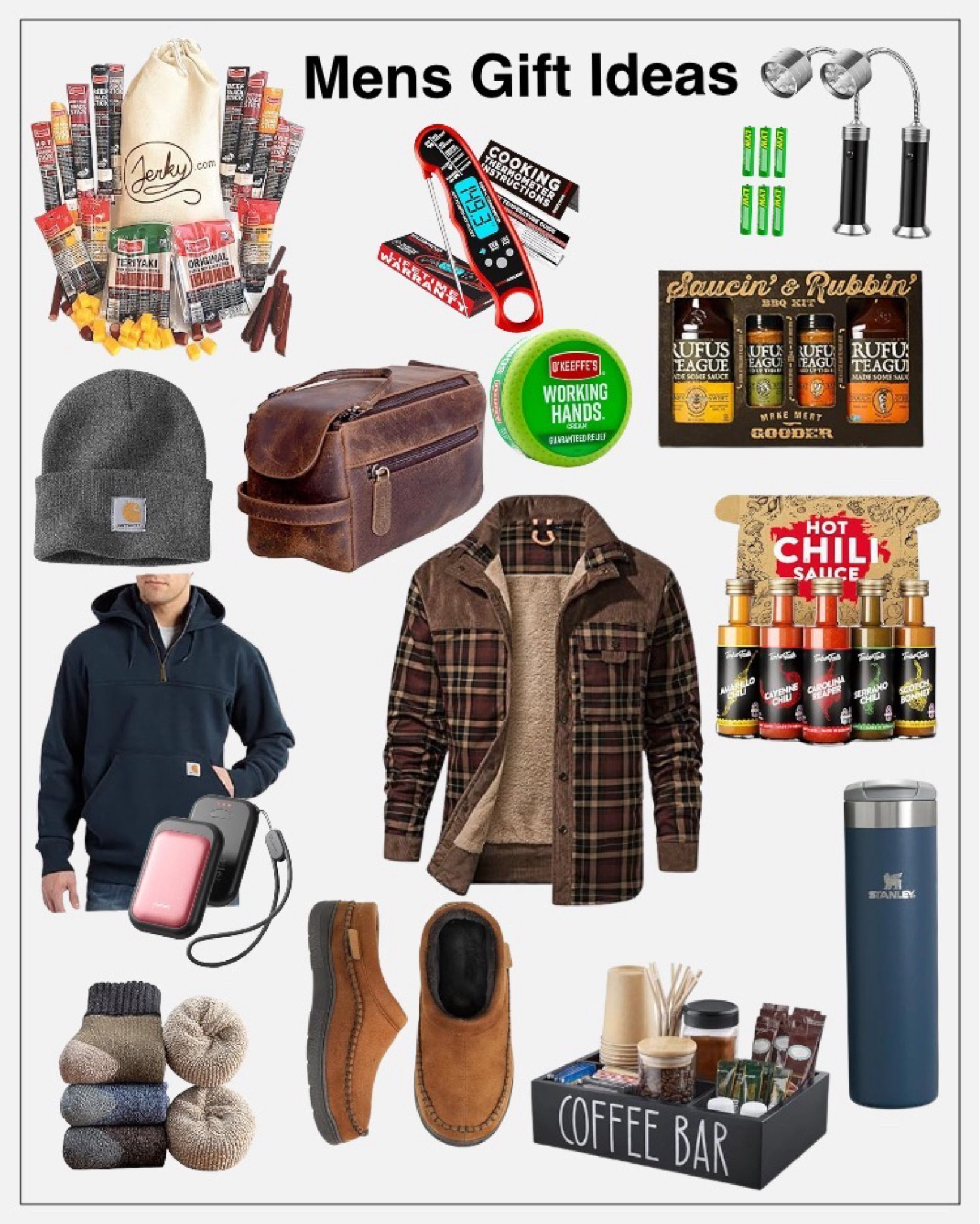Mens Gift Ideas 
Barbecue gifts, food gifts, leather toiletries bag, hoodies, Sherpa lined shirt/jackets, wool socks, outdoor men’s gifts, slippers for men, hand warmers, beanie...

#LTKMens #LTKHoliday #LTKGiftGuide