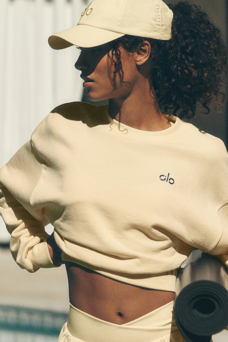 Wool Cashmere Ribbed Noble Crewneck Sweater | Alo Yoga (US)