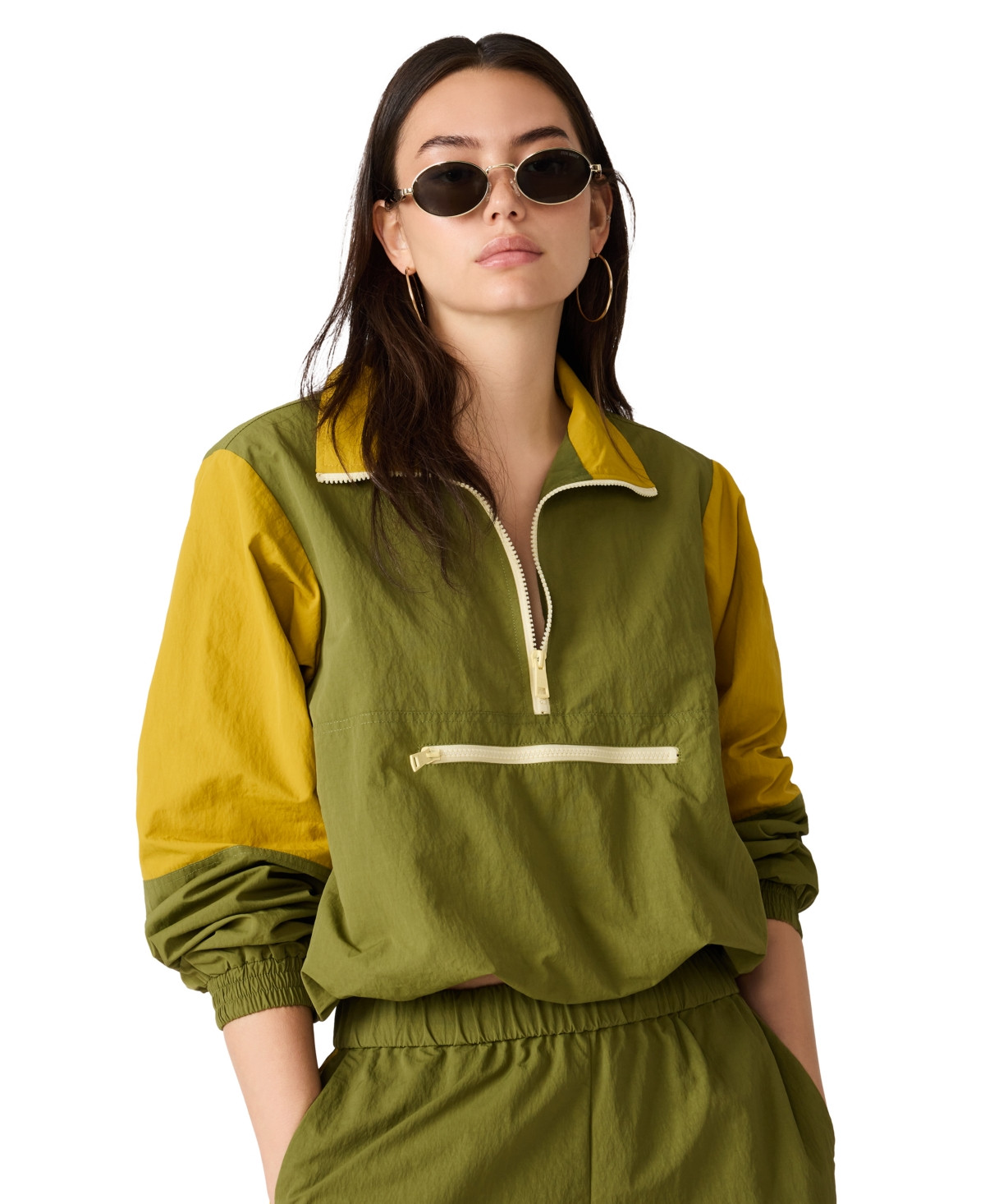 Steve Madden Women's Khoda Zip-Front Jacket - Cargo | Macy's