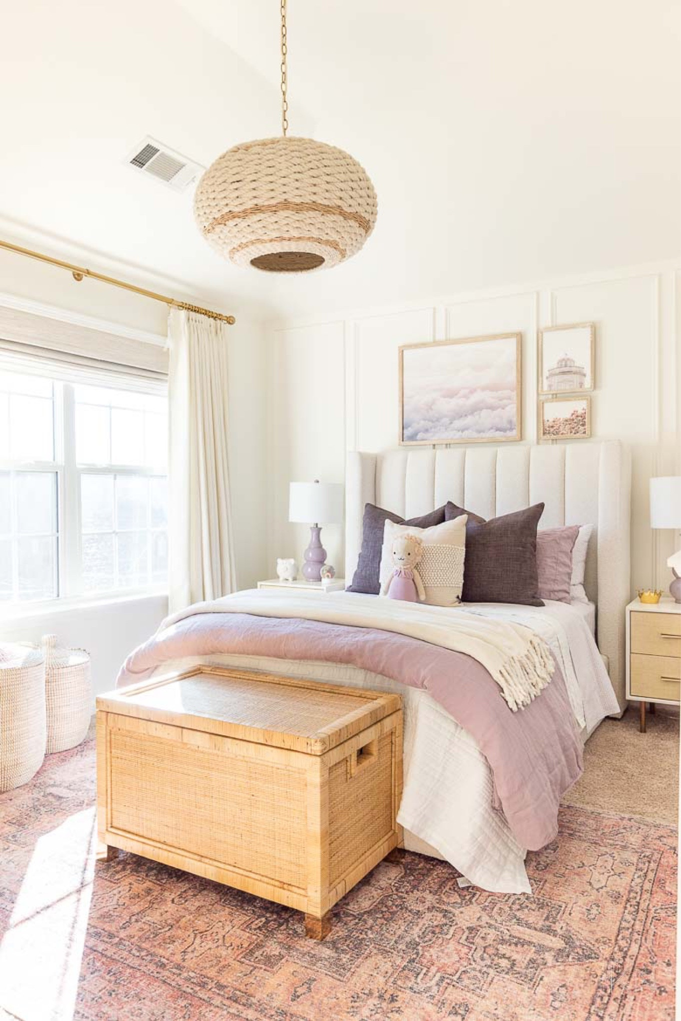 One of my favorite light fixtures in our home, Eliza’s woven pendant light, is currently on fantastic sale at 52% off! Her rattan trunk, lidded storage baskets and nightstands are on sale too! home decor bedroom decor purple bedroom big girl bedroom rattan light fixture rattan storage vertical channel bed bedroom art

#LTKSaleAlert #LTKKids #LTKHome