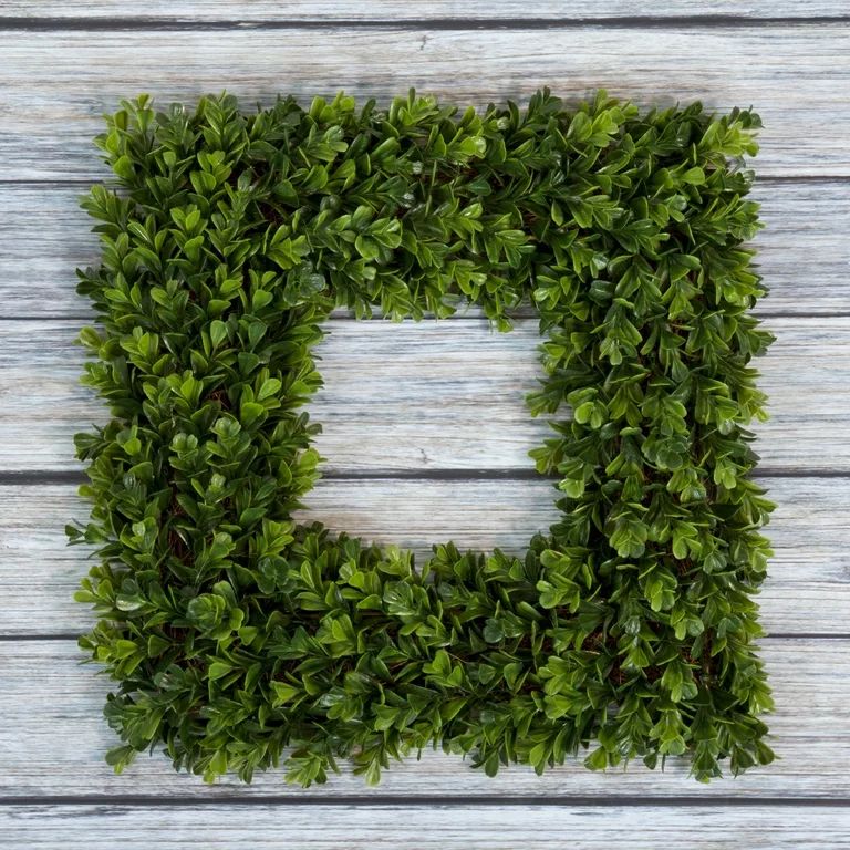 Boxwood Wreath, Artificial Wreath for the Front Door by Pure Garden, Home Decor, UV Resistant 16.... | Walmart (US)