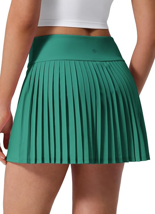 CRZ YOGA High Waisted Pleated Back Tennis Skirts | Amazon (US)