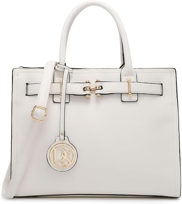 Dasein Women Satchel Purses Handbags Belted Top-handle Work Tote Shoulder Bags with Long Strap | Amazon (US)