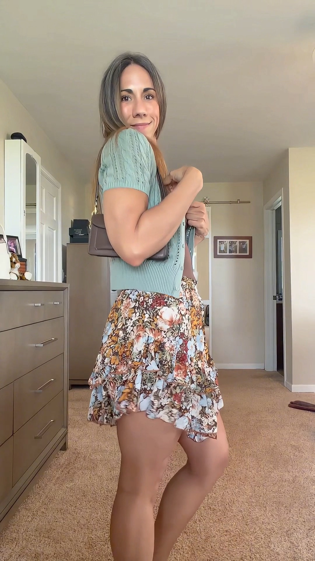 A skirt…but make it zero-maintenance. 😆🙌 The built-in shorts sold me, but the print + ruffles are what made her come home with me. Paired with a simple tank and little cardigan for an easy end-of-summer look. 🌿✨

All clothing: Small
Sandals: 8.5
Accessories: linked 💕
#summerstyle #fallstyle #coach #backtoschool

#LTKgrwm #LTKootd #LTKOver40