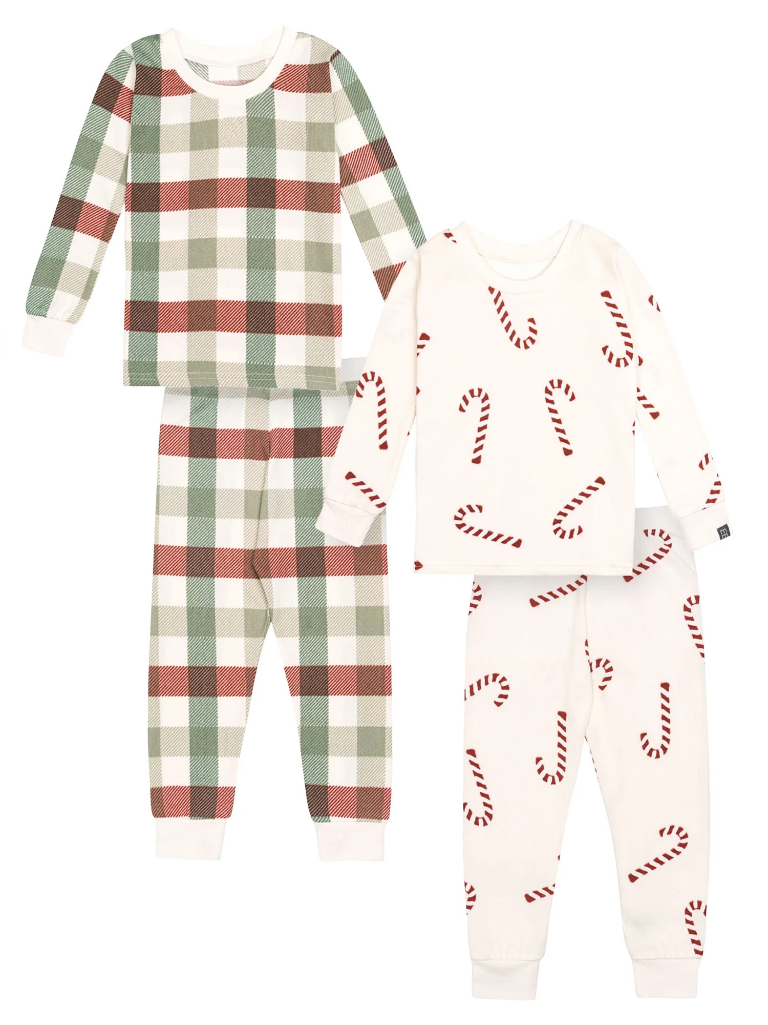 Modern Moments by Gerber Toddler Neutral Super Soft Hacci Tight Fitting Pajama Sets, 4-Piece, Siz... | Walmart (US)