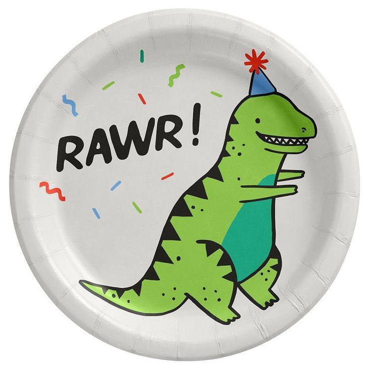 10ct Fossil Friends Dinosaur Snack Paper Plates - Spritz™ | Target