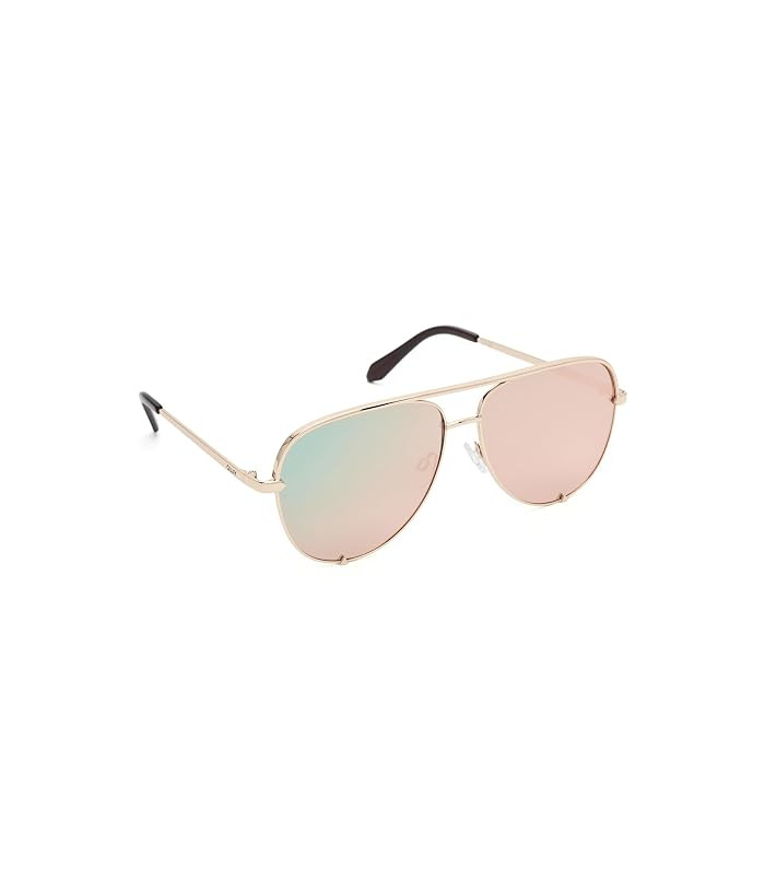 QUAY AUSTRALIA High Key Fashion Sunglasses Gold/Gold, Metal Frames/Polycarbonate | Zappos.com