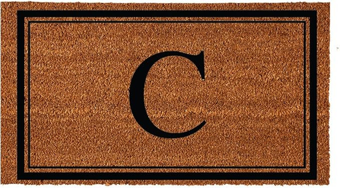 Evergreen Flag Monogram Letter C Entrance Doormat | 28 x 16 inches | Dirt Catching Natural Coir |... | Amazon (US)
