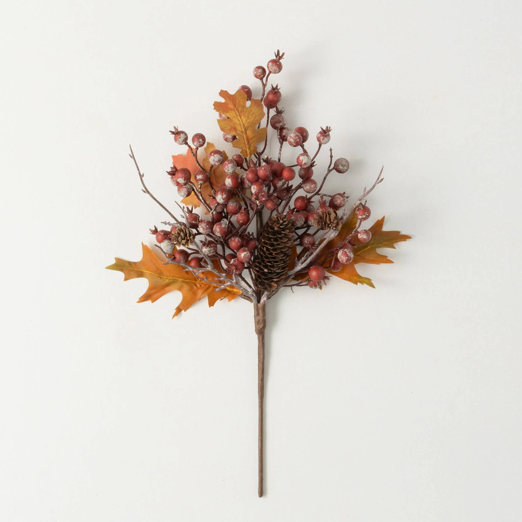 Primrue 18" Artificial Fall Berry Leaf Pick, Multicolor | Wayfair | Wayfair North America