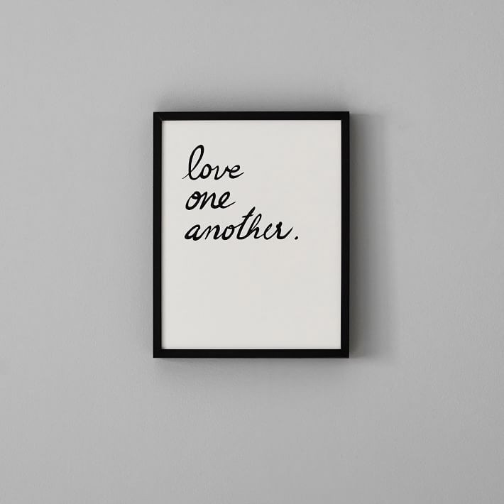Minted® Love one, Love all Framed Art by Maja Cunningham | Pottery Barn Teen