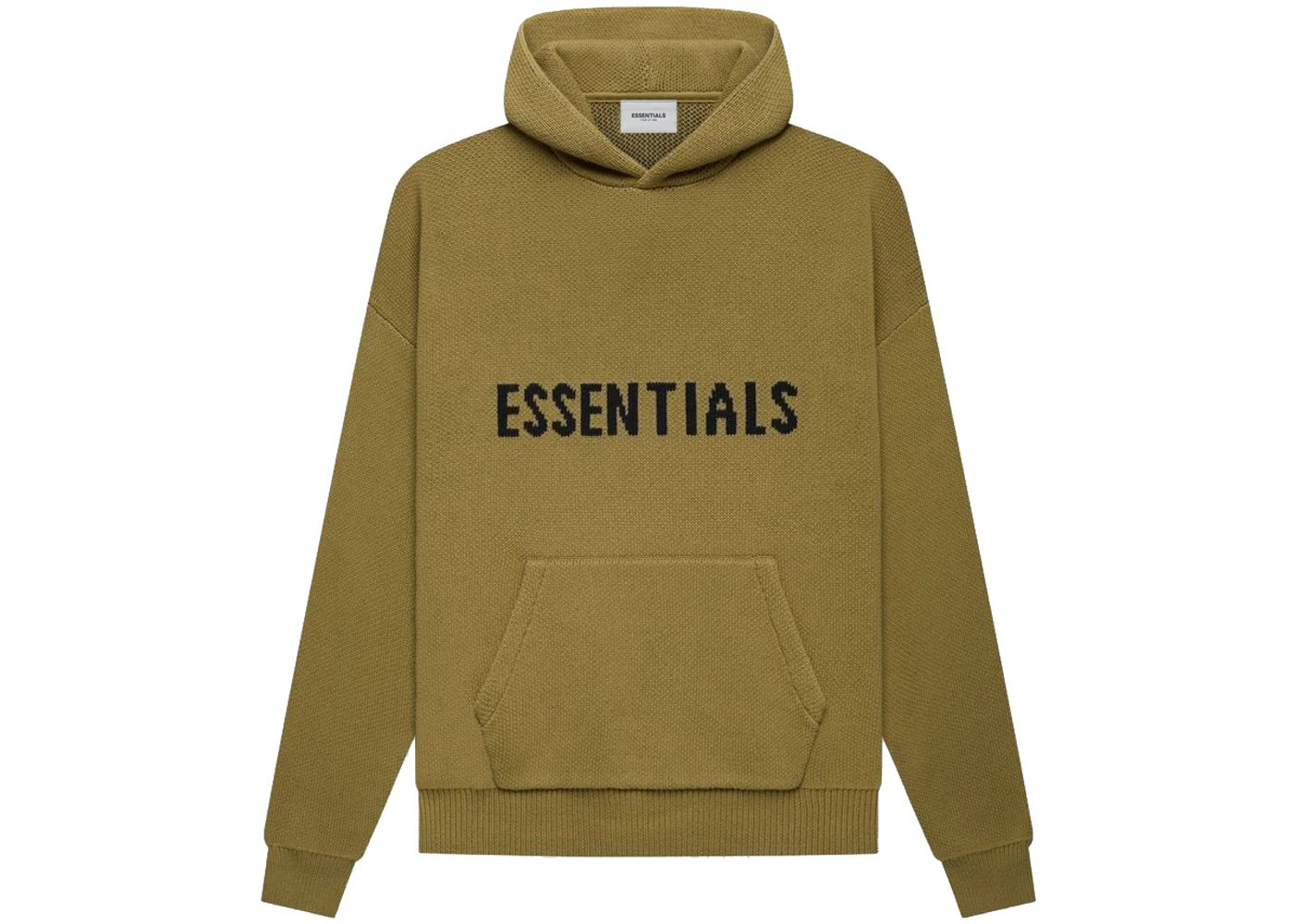 Fear of God Essentials Knit Pullover HoodieAmber | StockX