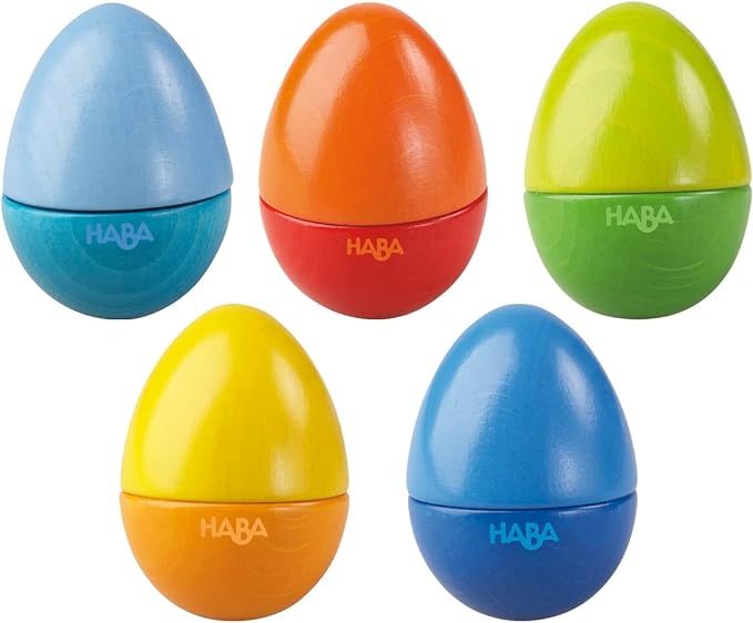 HABA Musical Eggs - 5 Wooden Eggs with Acoustic Sounds (Made in Germany) | Amazon (US)