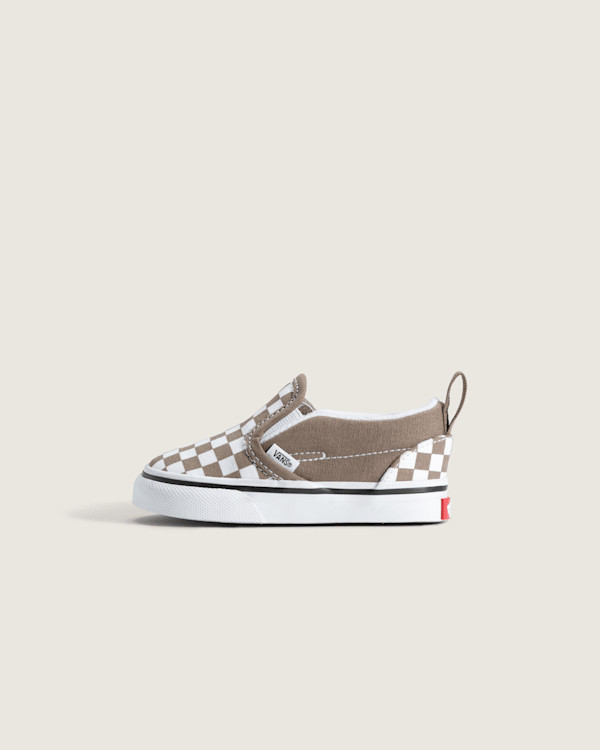 Vans Toddler Slip-On V Checkerboard Shoes (Checkerboard Walnut Brown) - 9.0 | Vans (US)