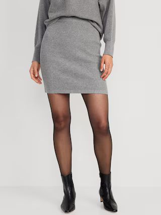 High-Waisted Rib-Knit Mini Skirt for Women | Old Navy (US)