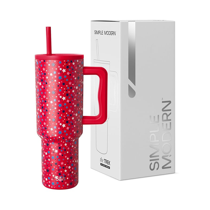 Simple Modern 4th of July 40 oz Trek Tumbler with Handle and Straw Lid | Cup Holder Friendly Insu... | Amazon (US)