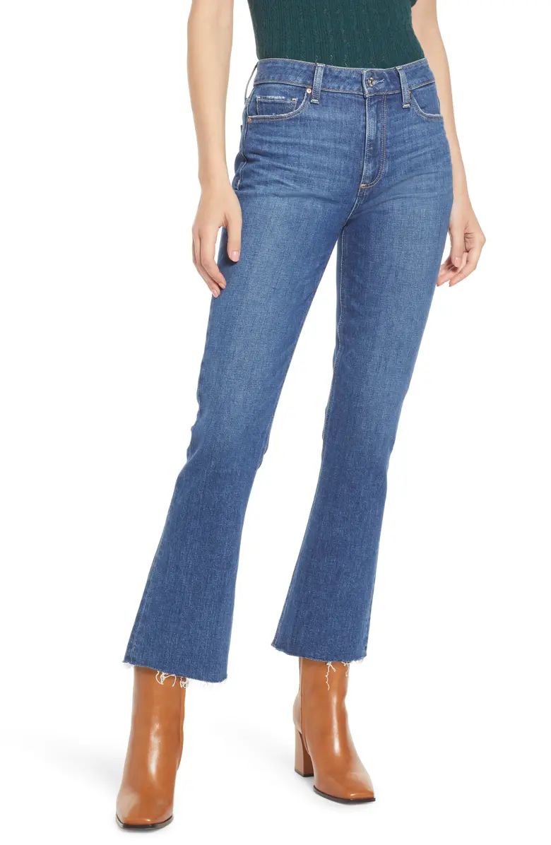 Vintage Colette High Waist Raw Hem Crop Flare Jeans | Nordstrom