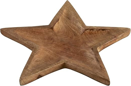 47th & Main Mango Wood Decorative Tray, Large, Star | Amazon (US)