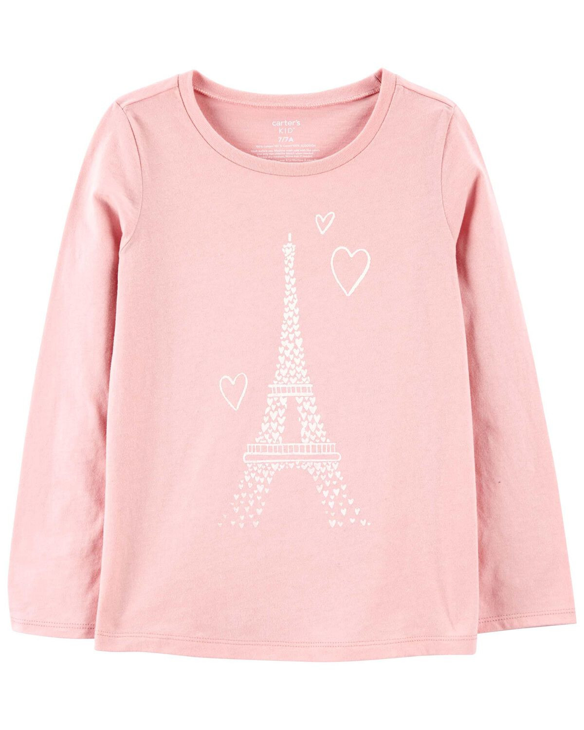 Pink Kid Eiffel Tower Jersey Tee | carters.com | Carter's