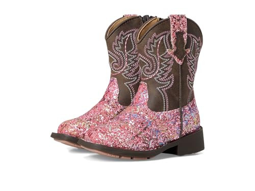 ROPER Baby Girl's Glitter Aztec (Infant/Toddler) Pink Southwest Glitter Vamp/Brown Shaft 1 Infant M | Amazon (US)