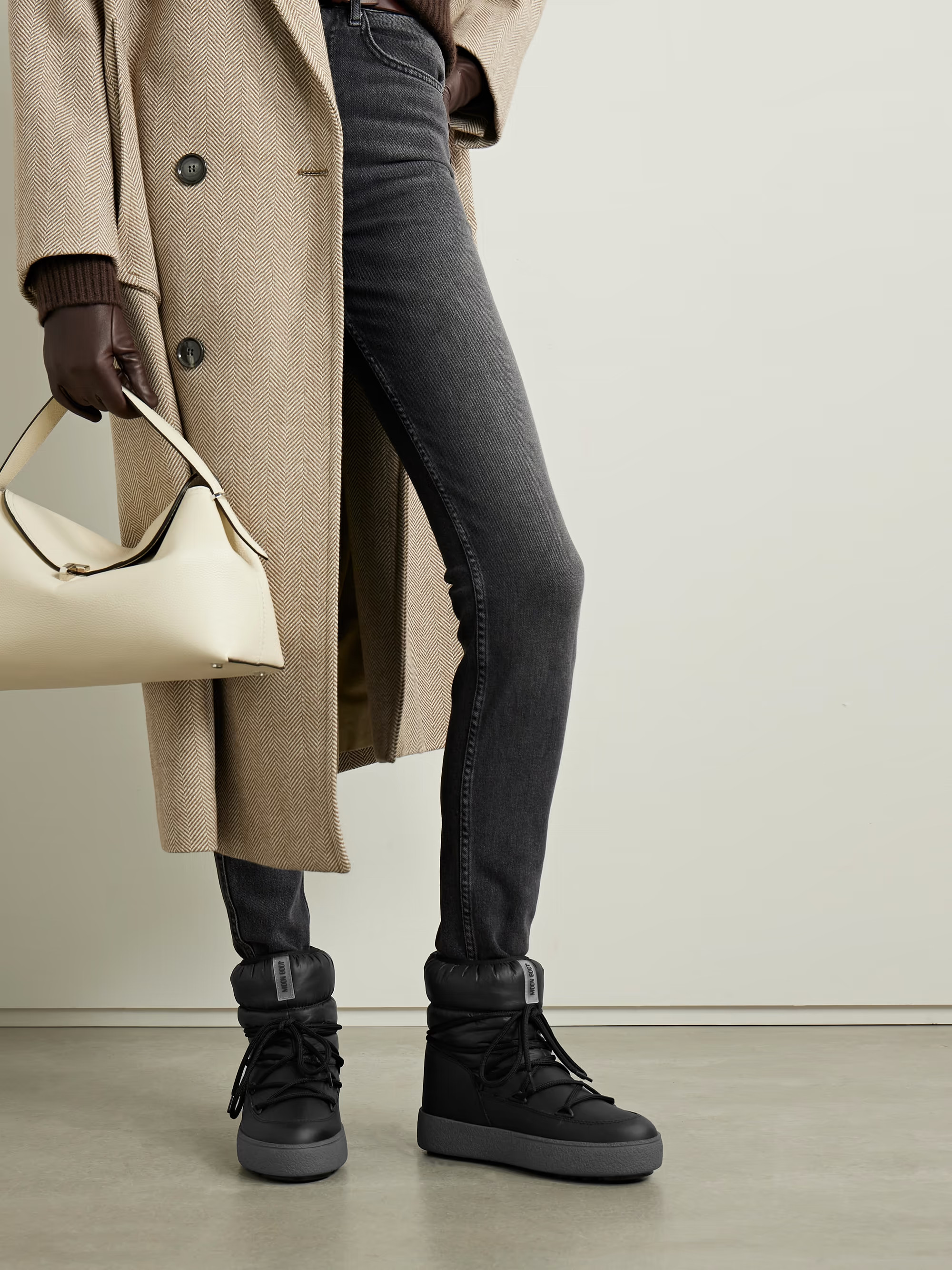 LTrack quilted shell and faux leather snow boots | NET-A-PORTER (US)