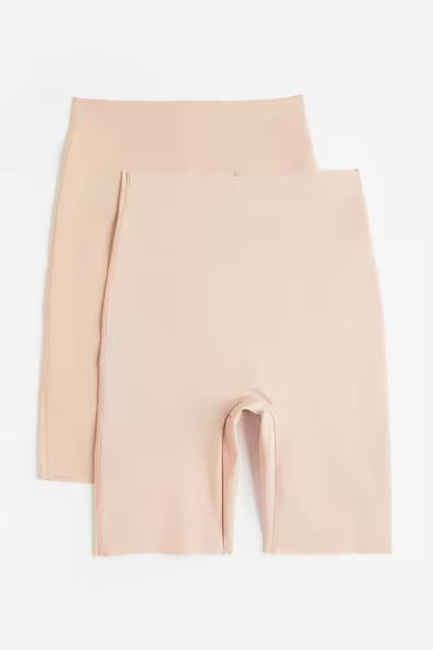 H & M - 2er-Pack Light No-Show Shaping Bikers - Beige - Damen | H&M (DE, AT, CH, NL, FI)