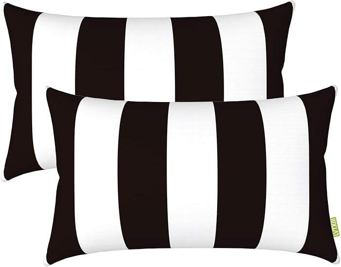 LVTXIII Outdoor/Indoor Lumbar Pillow Case Covers ONLY, 12” x 20” Patio Garden Decorative Lumb... | Amazon (US)