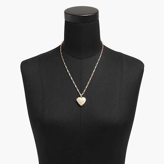 Heart locket necklace | J.Crew Factory