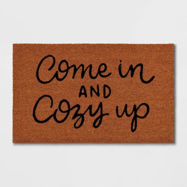 1&#39;6&#34;x2&#39;6&#34; Come In and Cozy Up Doormat Black - Threshold&#8482; | Target
