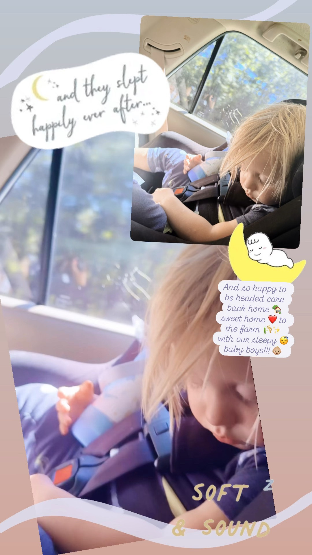 And so happy to be headed care back home 🏡 sweet home ❤️ to the farm 🌾✨ with our sleepy 😴 baby boys!!! 👶🏼  I used to *dream* 🥲 of being able to say “coming home to our farm” - and now it’s our life! 🥹🥰 Thank you, Lord!! 🤍