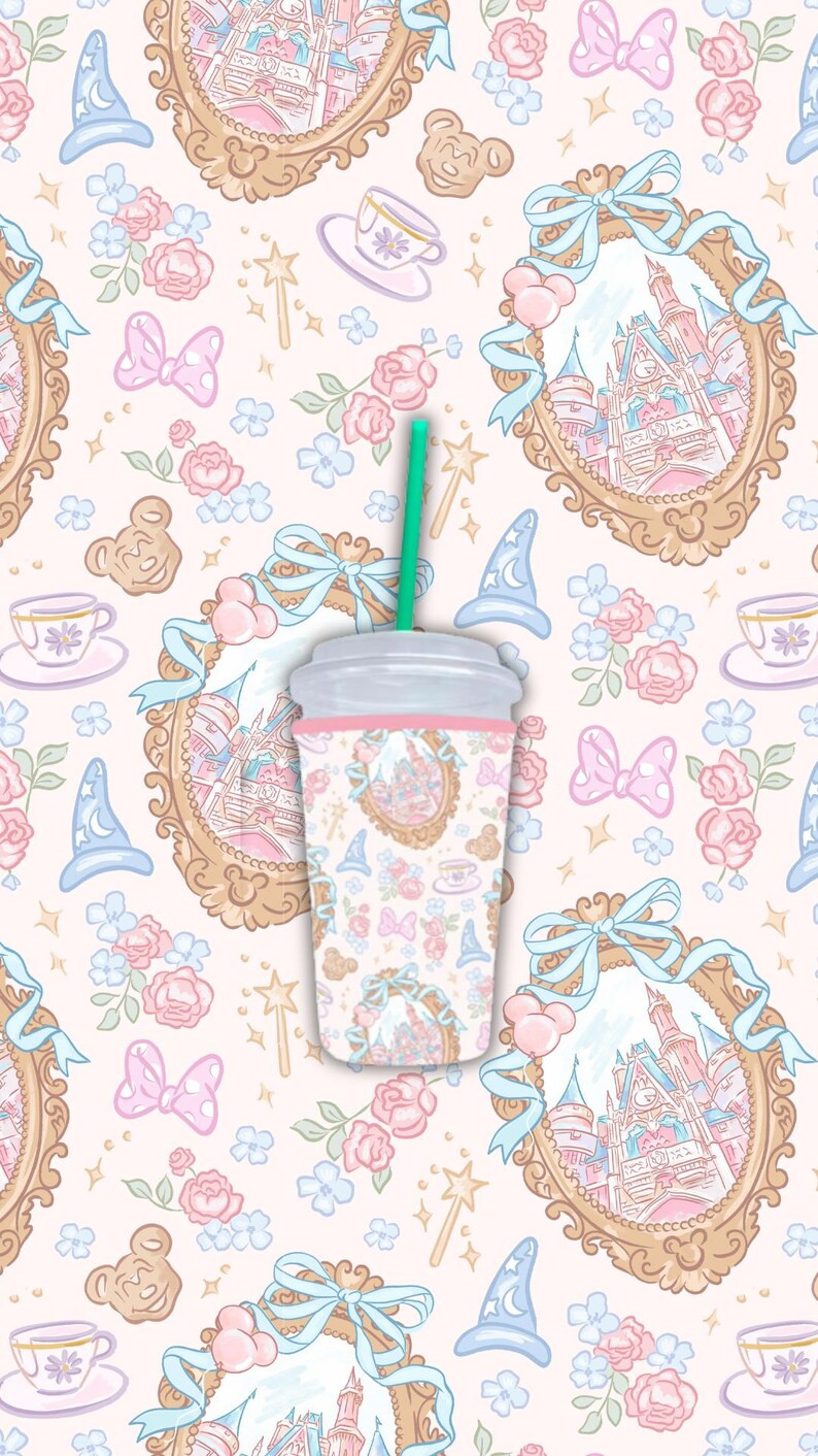 Theme Park Coffee Cup Coozie: Kingdom Dreams Neoprene Iced Drink Sleeve Standard Size | Etsy (US)