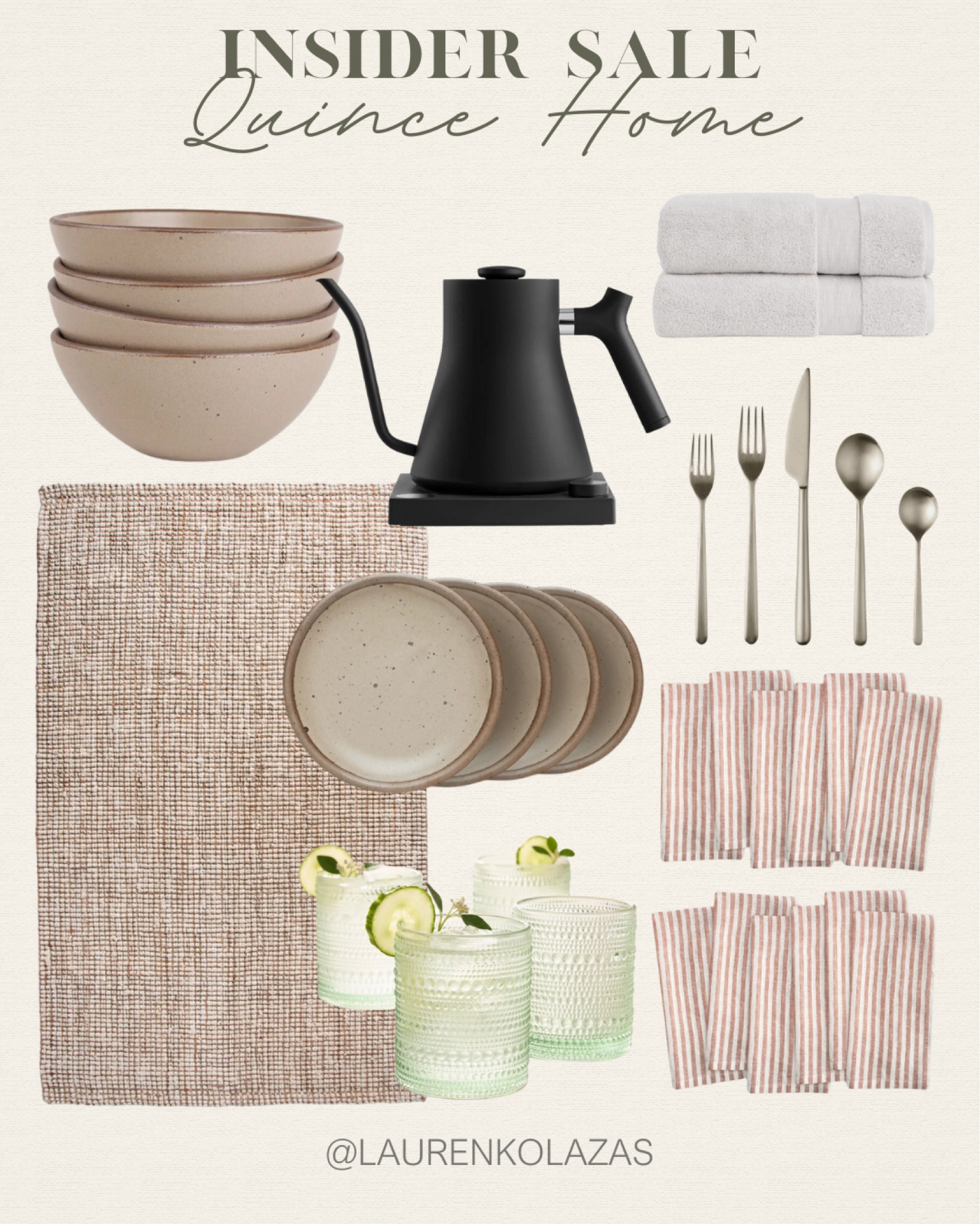 Purchase these kitchen and dining must-haves on sale at Quince today: utensils set, black electric kettle, ceramic bowls, dinnerware set, and more!  
#onsalenow #kitchenfinds #tablescapeinspo #summersale

#LTKSaleAlert #LTKHome #LTKSeasonal